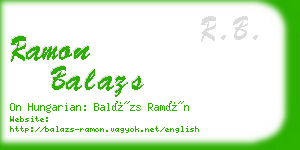 ramon balazs business card